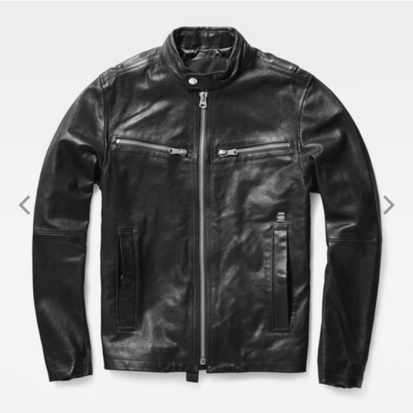 Mens G Star Raw Biker Leather Jacket