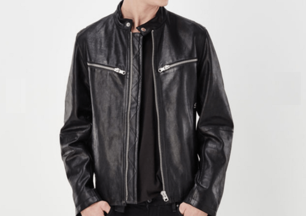 Mens G Star Raw Biker Leather Jacket - Image 2