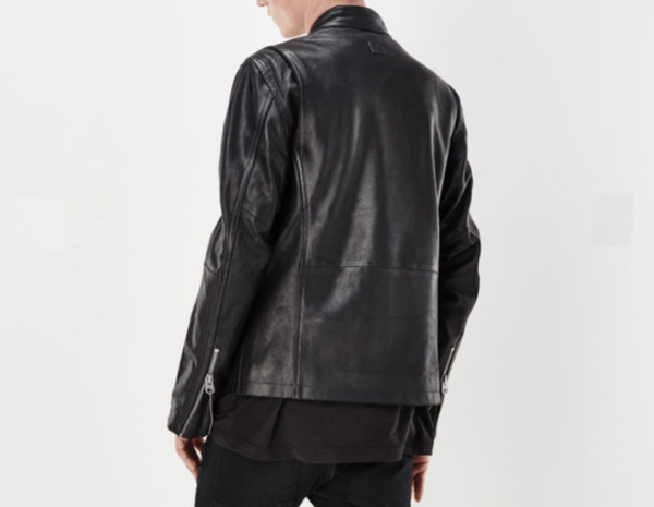 Mens G Star Raw Biker Leather Jacket - Image 4