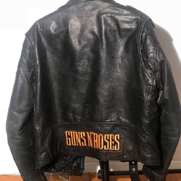 Mens Guns & Roses Vintage Leather Jacket - Image 2