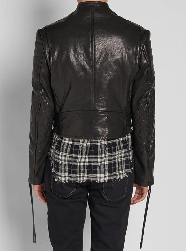 Mens Haider Ackermann Biker Leather Jacket - Image 4