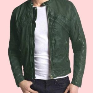 Heist Frankie American Adrien Brody Green Leather Jacket