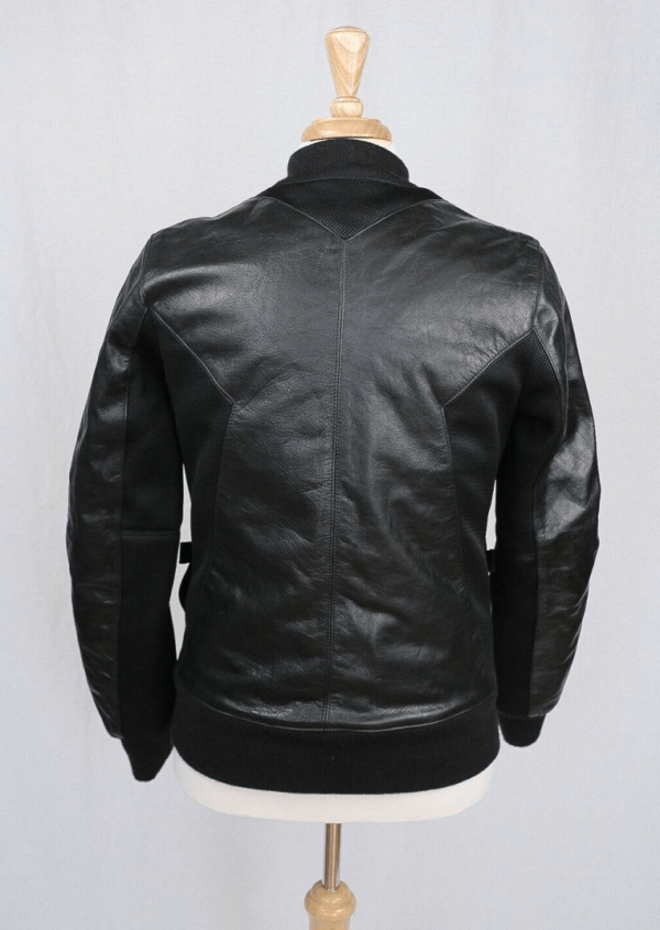Mens Helmut Lang Black Bomber Leather Jacket - Image 3
