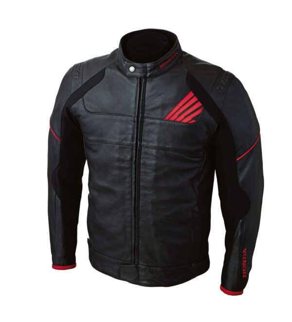 Mens Honda Motorbike Style Leather Jacket