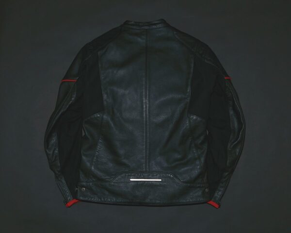 Mens Honda Motorbike Style Leather Jacket - Image 3