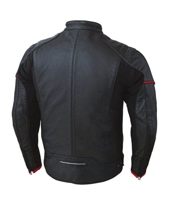 Mens Honda Motorbike Style Leather Jacket - Image 2