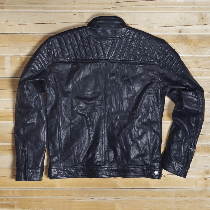 Mens Hoonigan Gangster Black Leather Jacket - Image 2