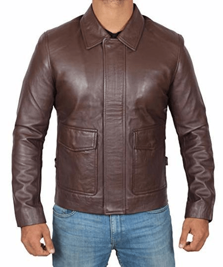 Indiana Jones Brown Vintage Leather Jacket - AirBorne Jacket