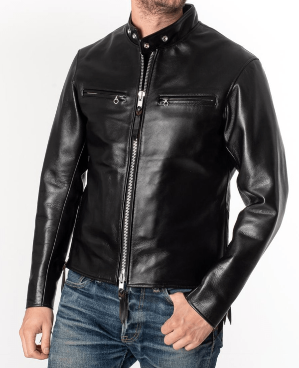 Iron Heart Black Leather Jacket - Image 2