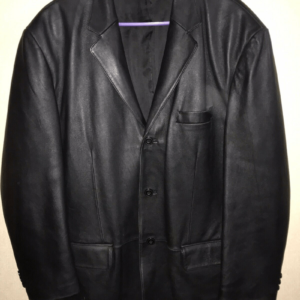 Mens J. Ferrar Leather Blazer Coat