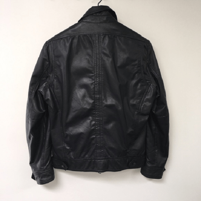 Mens J. Lindeberg Black Leather Jacket - AirBorne Jacket
