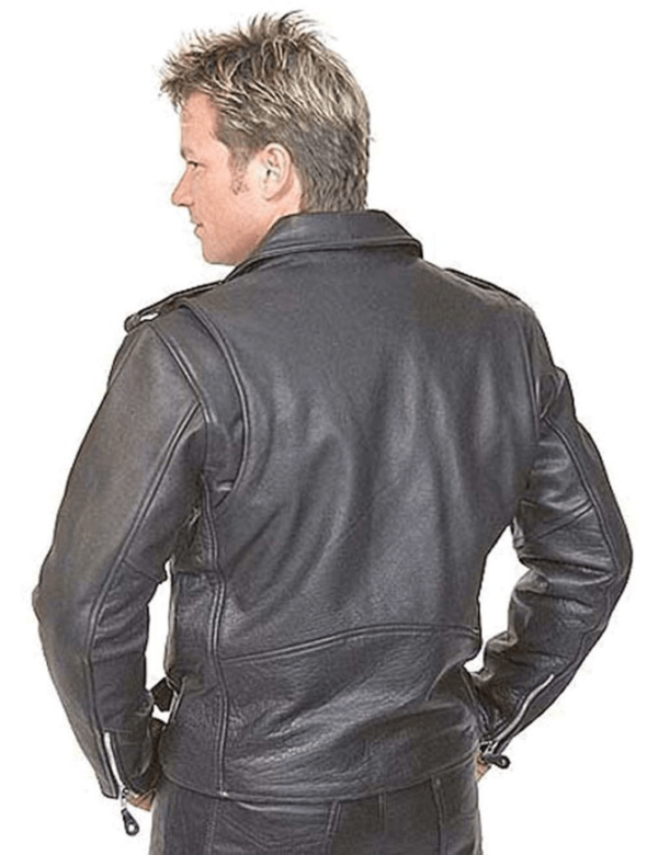 Mens Jamin Classic Motorcycle Leather Jacket - Image 2
