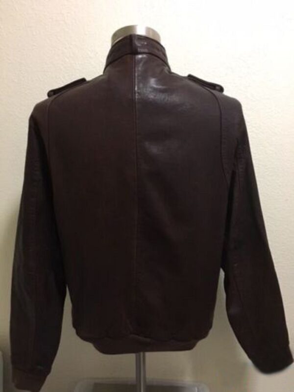 Mens Fashion Jean Shop Nyc Bomber Leather Jacket - Image 3