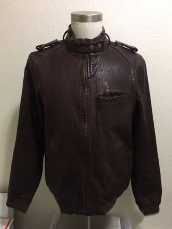Mens Fashion Jean Shop Nyc Bomber Leather Jacket - Image 2