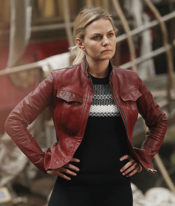 Jennifer Morrison Red Leathers Jacket