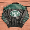 Mens New York Jets Leather Jacket - Image 2