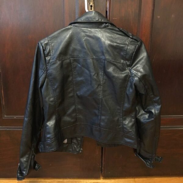 Mens Jkt Vegan Black Leather Jacket - Image 2