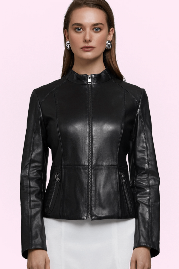 Joel Black Biker Leather Jacket