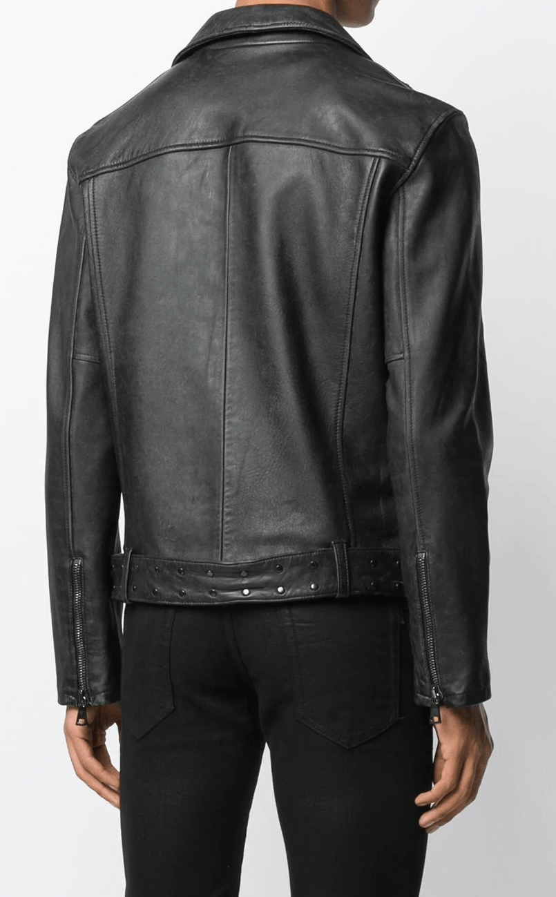 Mens John Varvatos Zeppelin Biker Leather Jacket - Image 3
