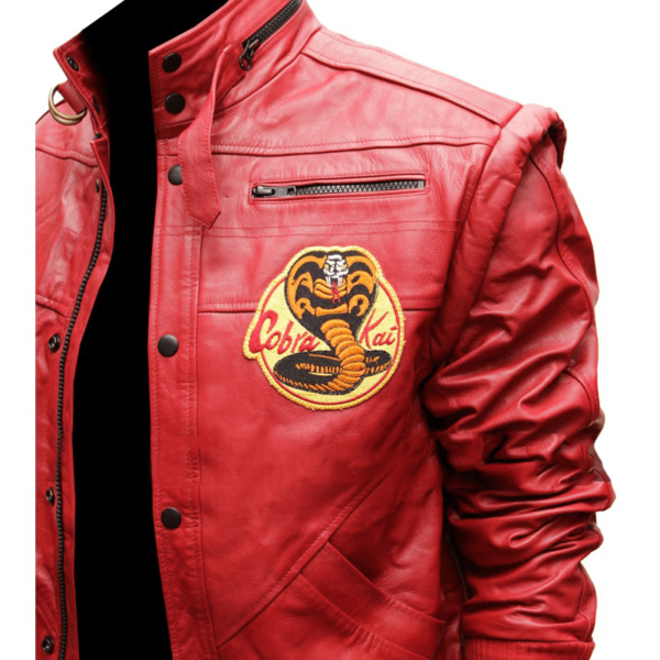 Johnny Lawrence Cobra Kai The Karate Kid Leather Jacket - Image 2