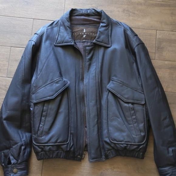 Joshua Ross Black Leather Jacket - AirBorne Jacket