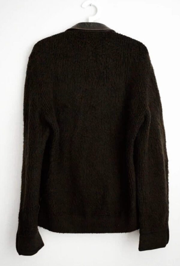 Mens Kurt Cobain Mohair Combination Leather Jacket - Image 2