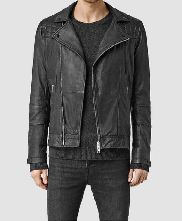 Kushiro Allsaints Biker Black Leather Jacket