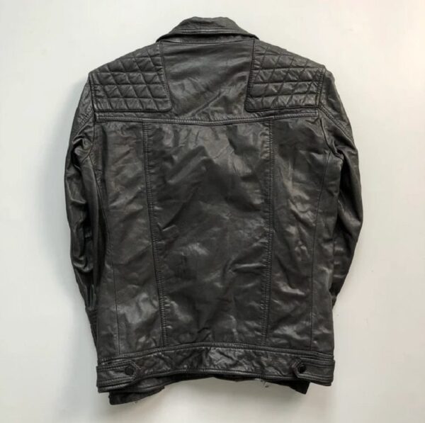 Kushiro Allsaints Biker Black Leather Jacket - Image 3