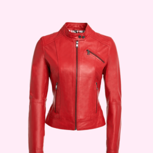 Kylie Red Leather Jacket