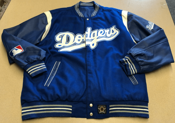 Mens Los Angeles La Dodgers Wool Leather Jacket - Image 3