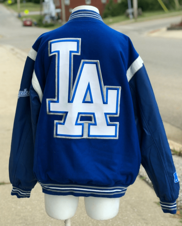 Mens Los Angeles La Dodgers Wool Leather Jacket - Image 2