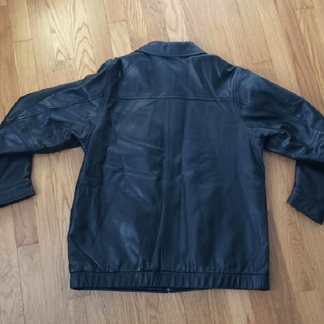 Mens Style Lands End Leather Jacket - Image 3