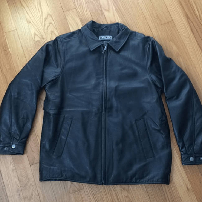 Mens Style Lands End Leather Jacket - Image 2