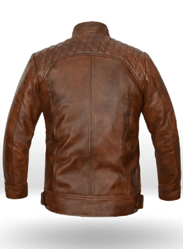 Mens Spanish Brown Leather Jacket - Image 3