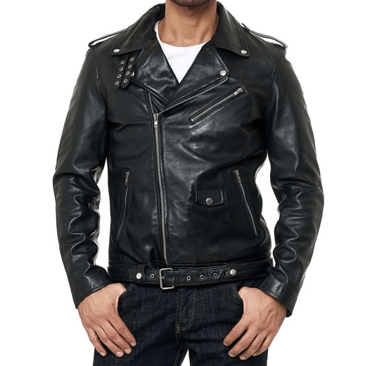 Mens Biker Red Bridge Reddit Leather Jacket - AirBorne Jacket