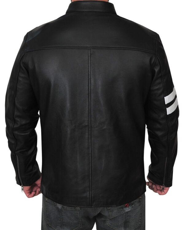 San Francisco Slim Fit Leather Jacket - Image 5