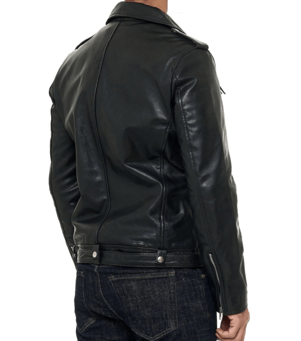 Mens Biker Red Bridge Reddit Leather Jacket - AirBorne Jacket