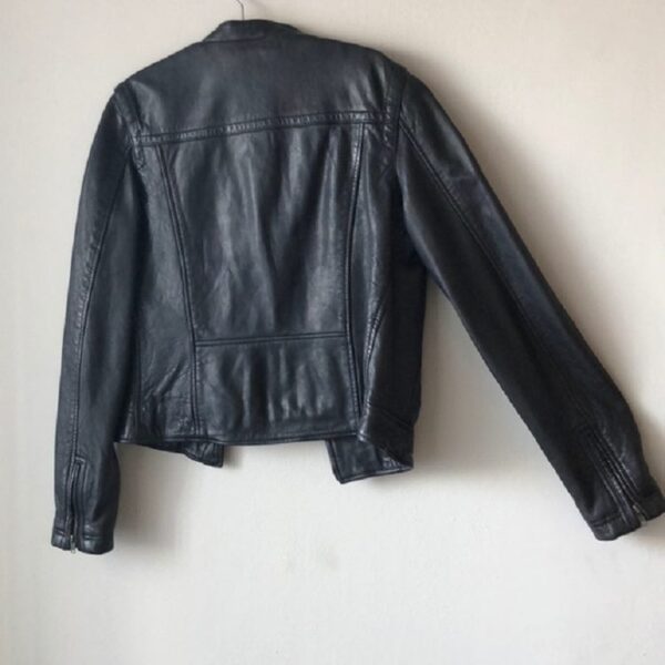 Mens Levis Made & Crafted Moto Leather Jacket - Image 2