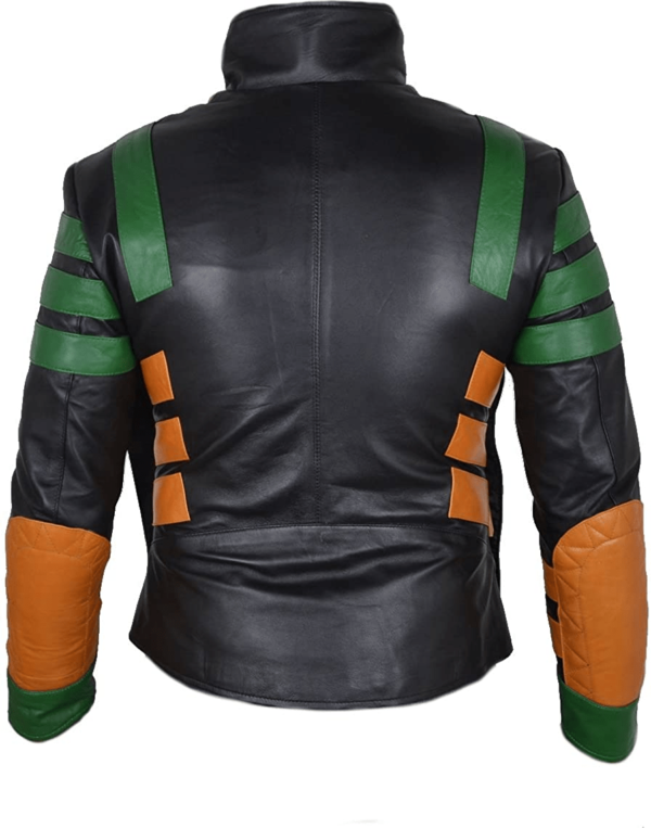 Mens Dark World Coolhides Loki Leather Jacket - Image 2