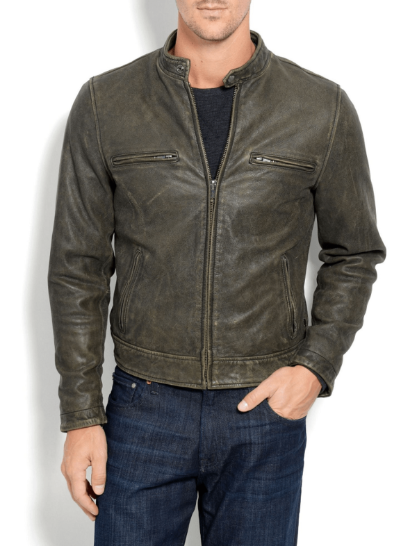 Mens Lucky Brand Bonneville Leather Jacket
