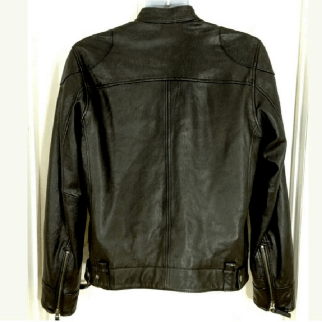 Men's Lucky Brand Black Leather Jacket - AirBorne Jacket