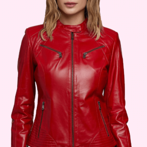 Lucky Red Double Zip Leather Jacket
