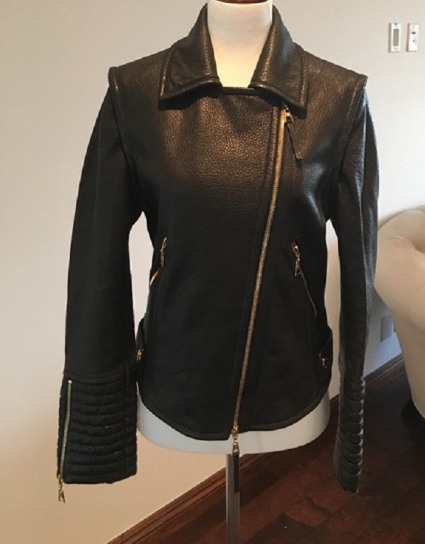 Mens LV Motorcycle Leather Jacket - Image 2