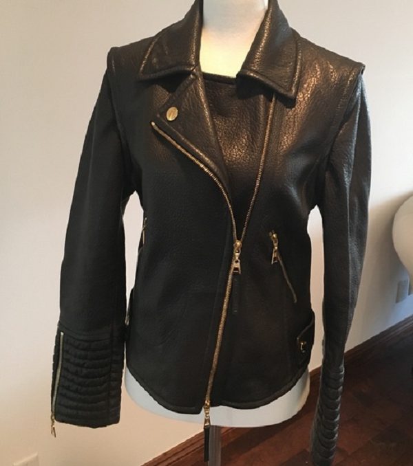 Mens LV Motorcycle Leather Jacket