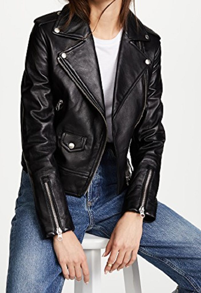 Womens Mackage Baya Black Leather Jacket - AirBorne Jacket