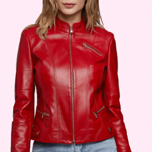 Majestic Red Lucky Leather Jacket