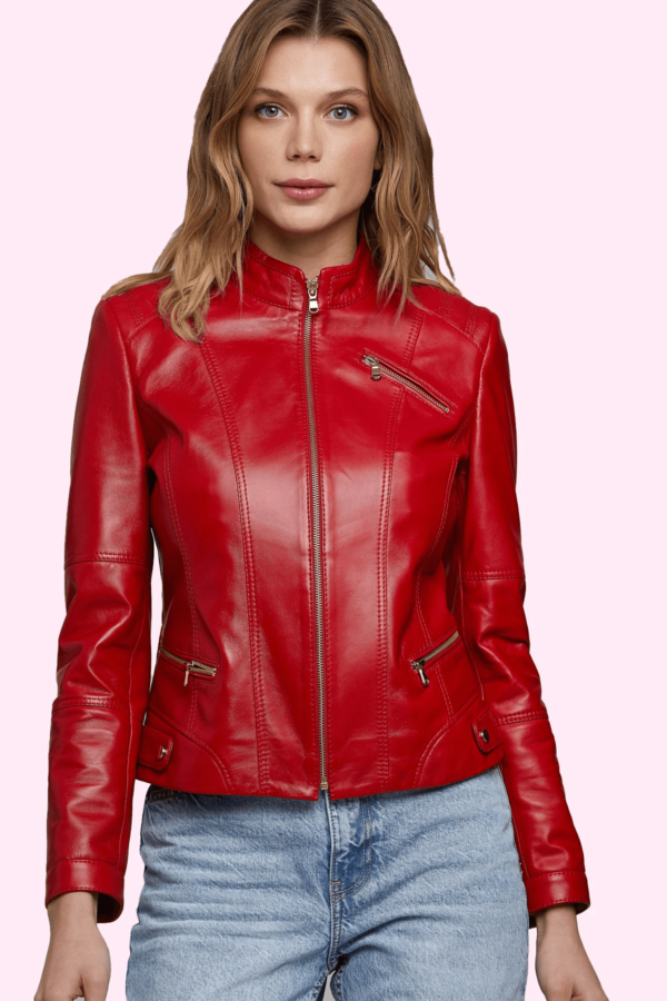 Majestic Red Lucky Leather Jacket