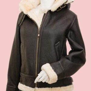 Marilyn Dark Brown Shearling Leather Jacket