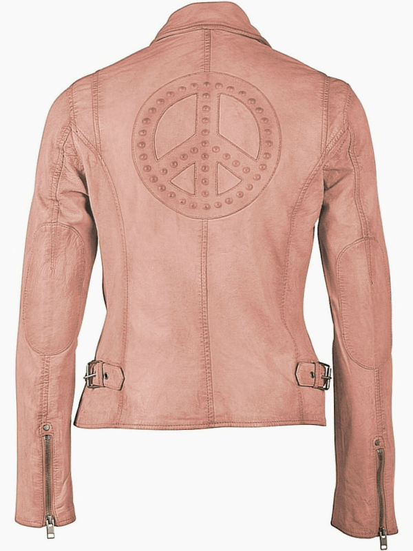 Mauritius Maysie Peace Sign Leather Jacket - Image 2