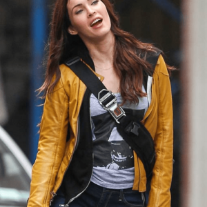 Ninja Turtles Megan Fox Yellow Leather Jacket